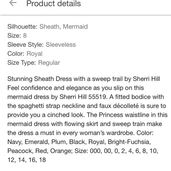 Sherri Hill 55519 Spring 2023 navy prom (12). - Picture 8 of 8